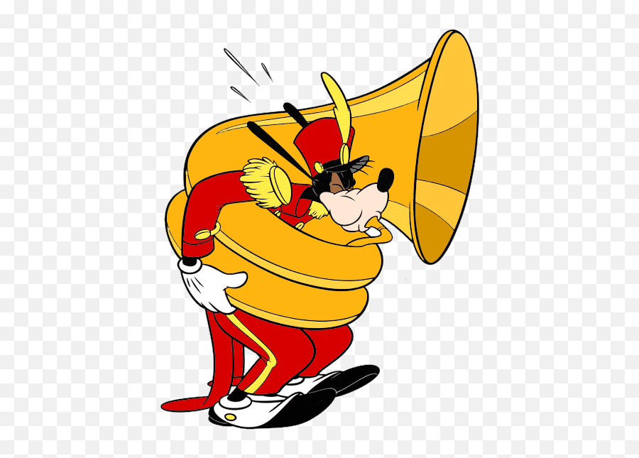 Goofy Clip Art 3 - Disney Character Playing Tuba Emoji,Tuba Clipart