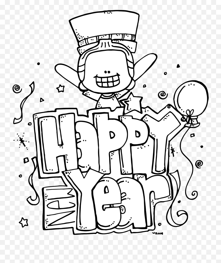 Elmo Clipart Happy New Year Elmo Happy - Happy New Year 2019 Clipart Black And White Emoji,Happy New Year Clipart