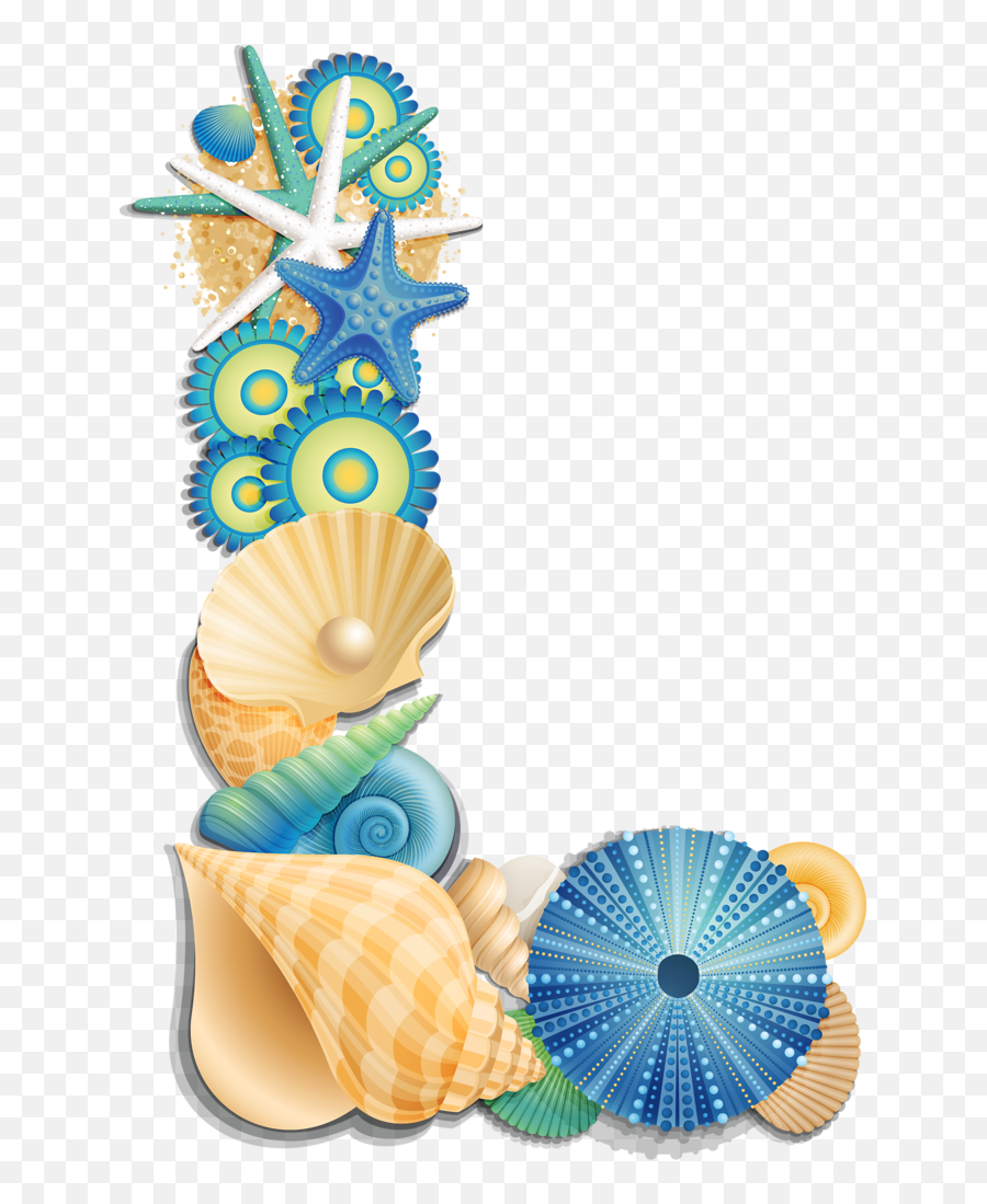 Arana Clipart Clipart4 Alpha Seashells - Beach Seashell Alphabet Emoji,Seashell Clipart