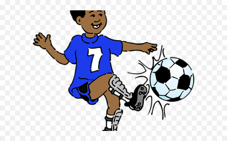 Footballer Clipart Soccer Kicker Emoji,Playing Soccer Clipart