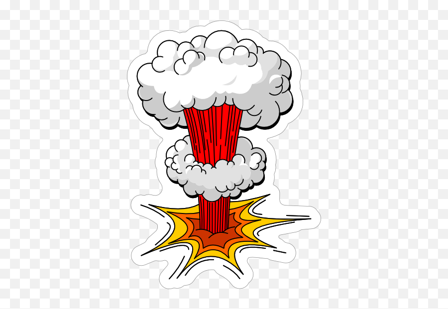 Atom Bomb Comic Sticker Emoji,Bomb Clipart Black And White