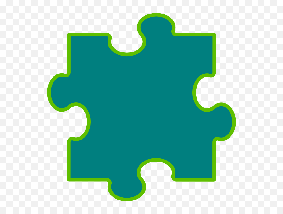 Download Blue Green Puzzle Piece Clip - Solid Emoji,Puzzle Piece Clipart