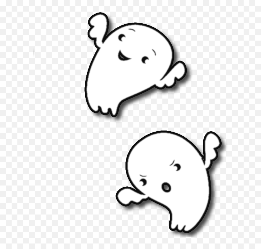 Cute Ghost Clipart - Clip Art Transparent Background Halloween Emoji,Ghost Clipart