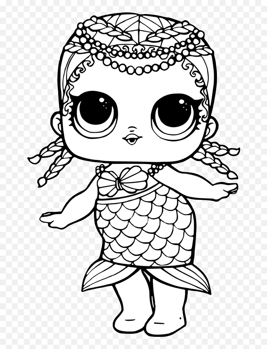 Lol Surprise Doll Png - Lol Surprise Mermaid Coloring Pages Emoji,Lol Dolls Clipart