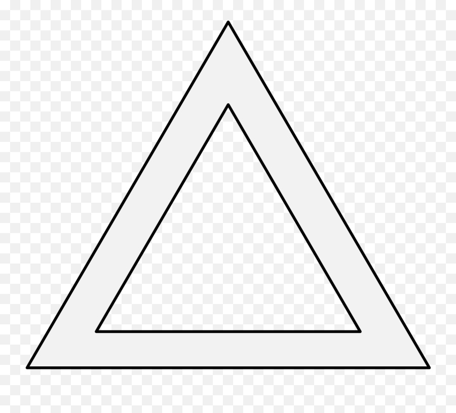 Triangle - Traceable Heraldic Art Emoji,White Triangle Transparent