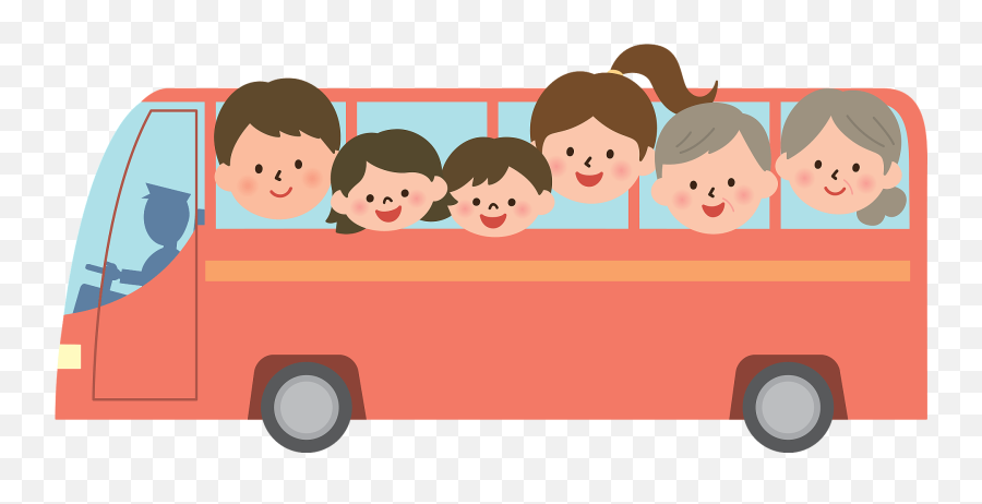 Family Travels By Bus Clipart Free Download Transparent Emoji,Family Of 4 Clipart
