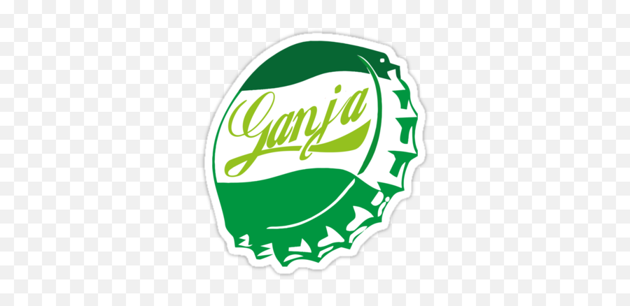 Ganja Bottle Cap Sticker - Custom Decals U0026 Vinyls Pro Emoji,Bottle Cap Logo