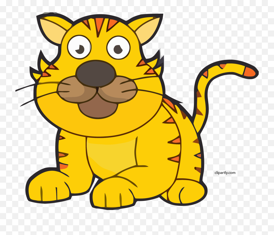 New Cute Tiger Animal Clipart Png - Cartoon Transparent Emoji,Cute Tiger Clipart