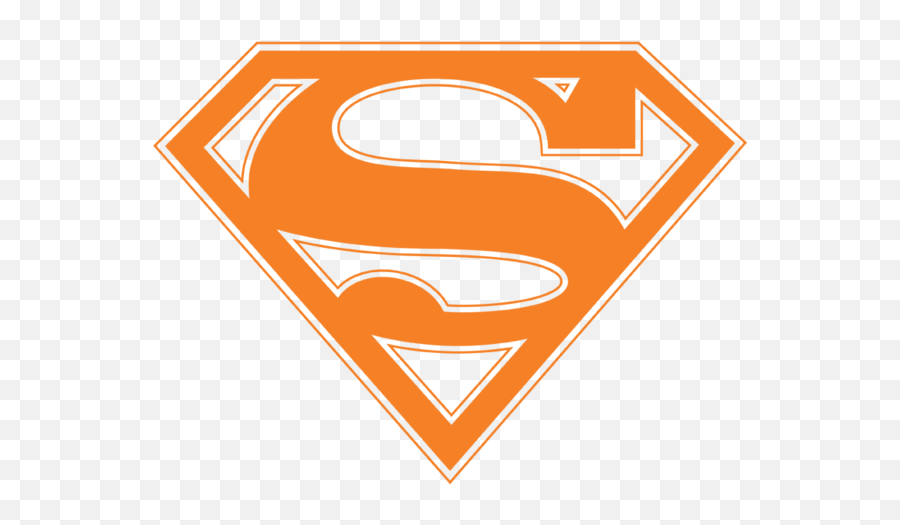 Orange Superman Logo - Superman Sticker Emoji,Superman Logo
