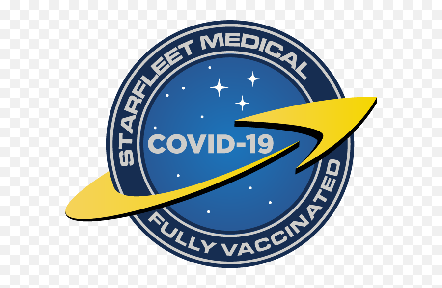 Starfleet Medical Covid 19 U201cfully Vaccinatedu201d Pin U2013 Axanar Emoji,Star Trek Starfleet Logo