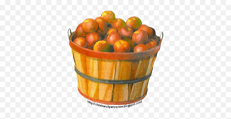 Christian Clip Art Review Apple Basket For Fall - Apple In Basket With Transparent Background Emoji,Harvest Clipart
