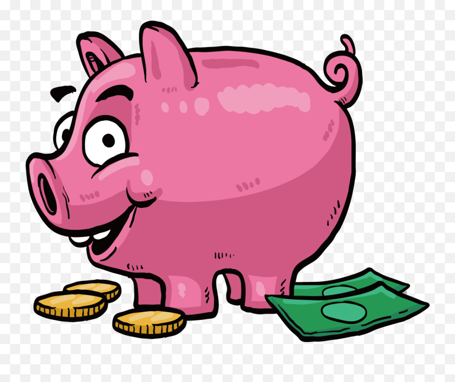 Saving Money Piggy Bank Clipart Royalty - Save Money Clipart Emoji,Piggy Bank Clipart