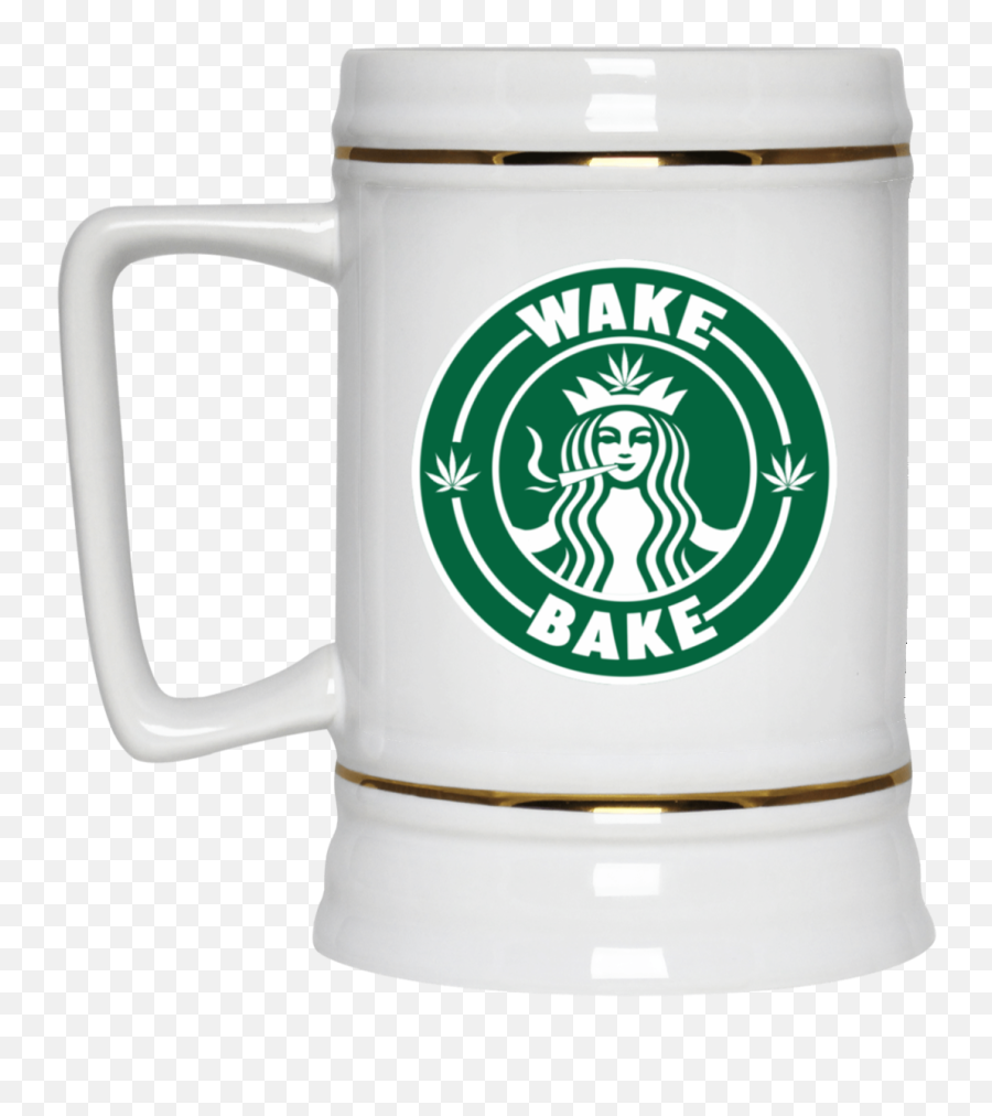 Starbuck Logo Wake Bake Mugs - Beer Stein Emoji,Starbuck Logo