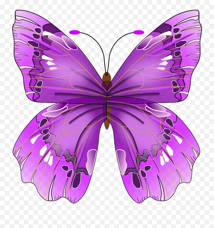 Purple Butterfly Clipart Free Download Transparent Png - Purple Butterfly Vector Png Emoji,Butterfly Png