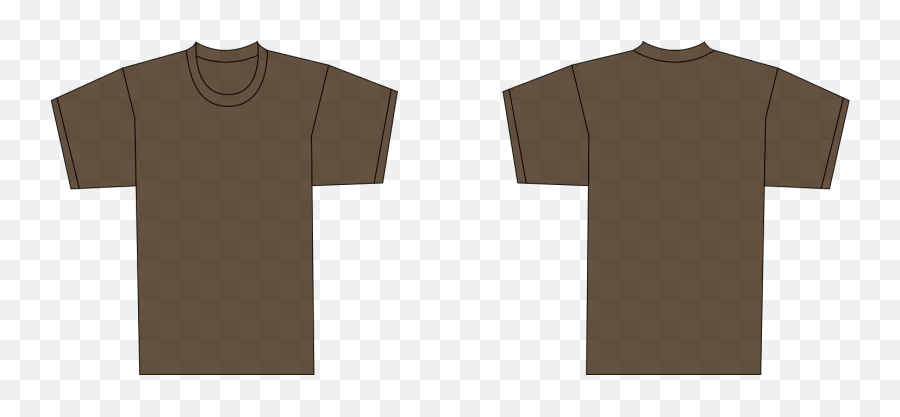 Brown T - Shirt Template Svg Vector Brown Tshirt Template Emoji,T Shirt Template Png