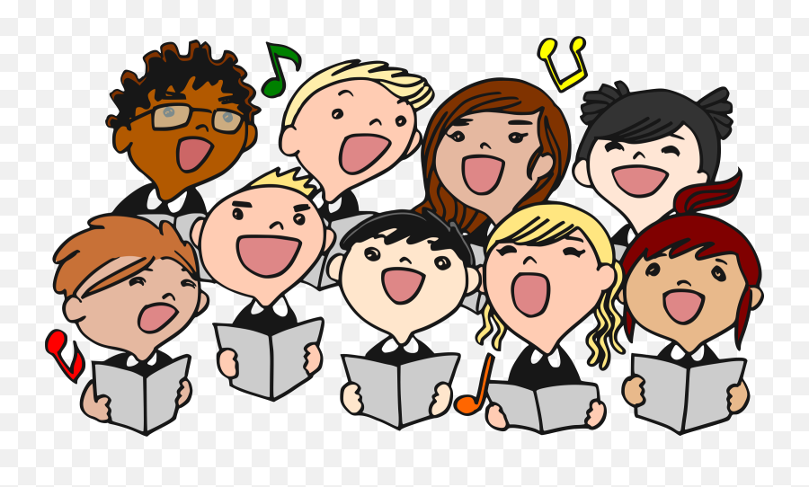 Choir - Children Singing Clip Art Emoji,Panda Clipart