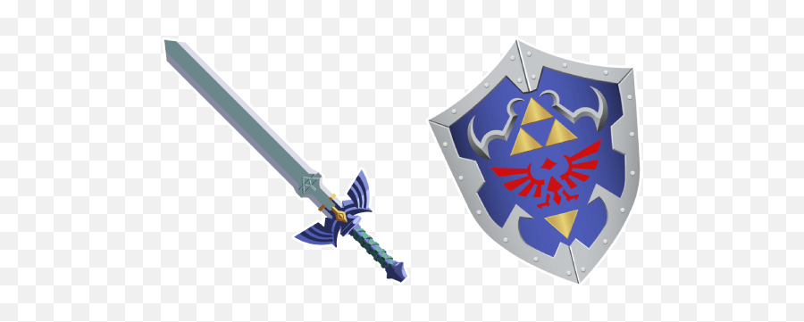 The Legend Of Zelda Master Sword And - Master Sword And Hylian Shield Emoji,Zelda Logo