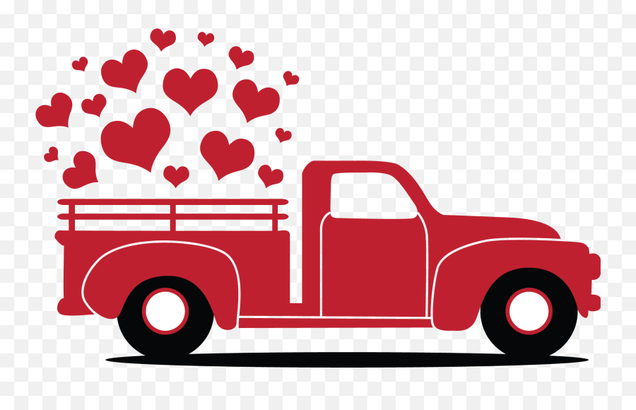 Valentines Truck Svg Free Clipart - Full Size Clipart Valentine Truck Svg Emoji,Old Truck Clipart