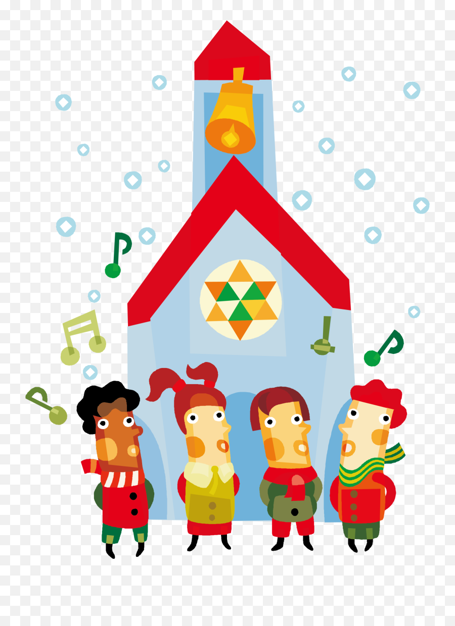 Transparent Church Christmas - Christmas Celebration Clipart Png Emoji,Christmas Carolers Clipart
