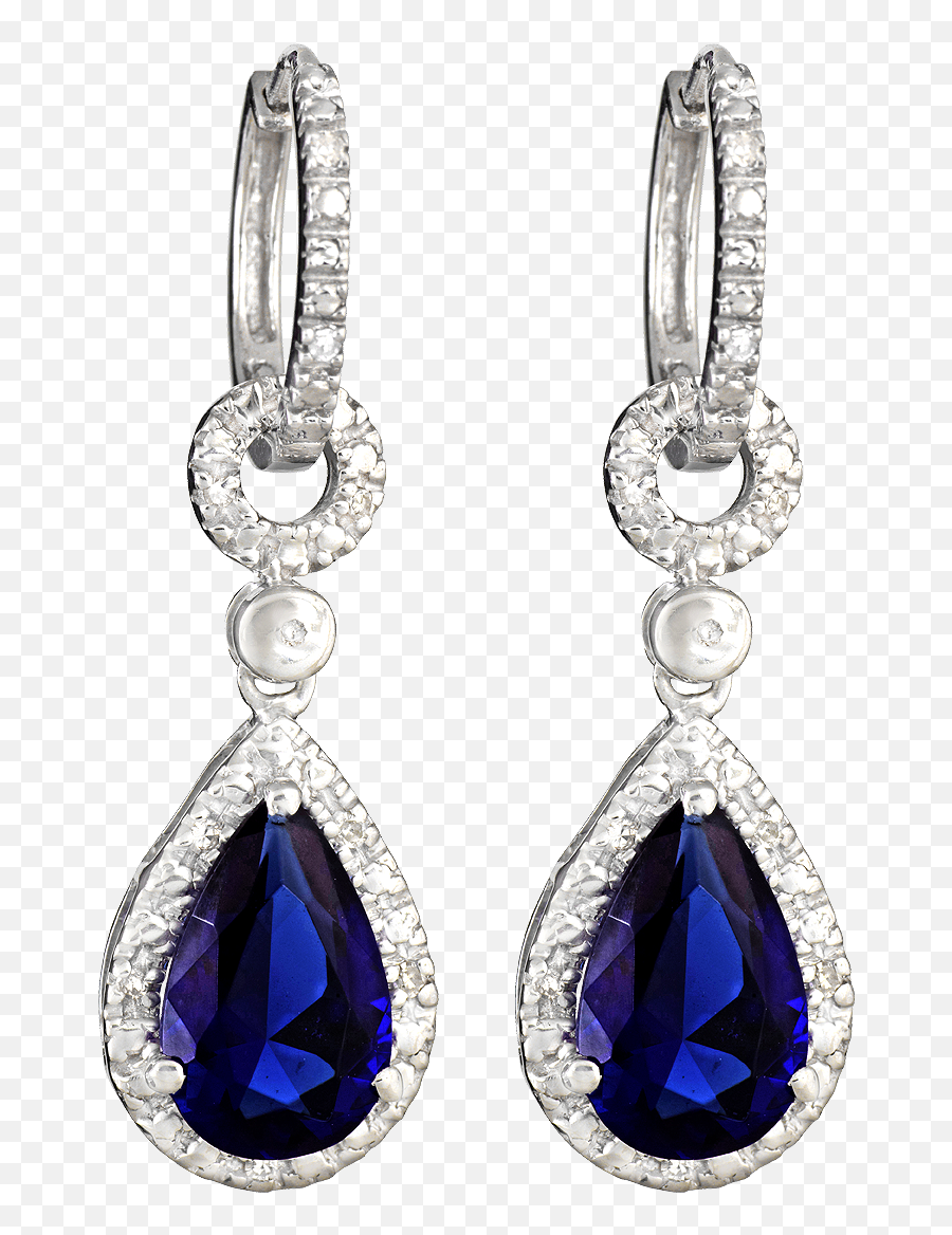 Download Blue Diamond Earrings Png - Earring Png Emoji,Earrings Png