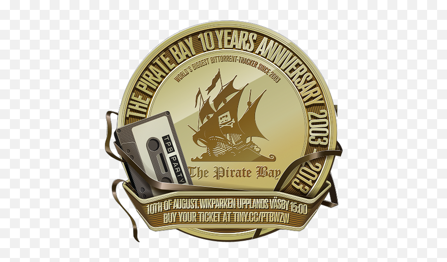 The Pirate Bay 10 Year Anniversary 2003 - Antique Emoji,Pirate Bay Logo
