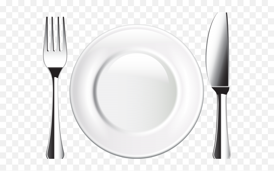 Plates Clipart Plate Knife Fork - Charger Emoji,Plate Clipart Black And White