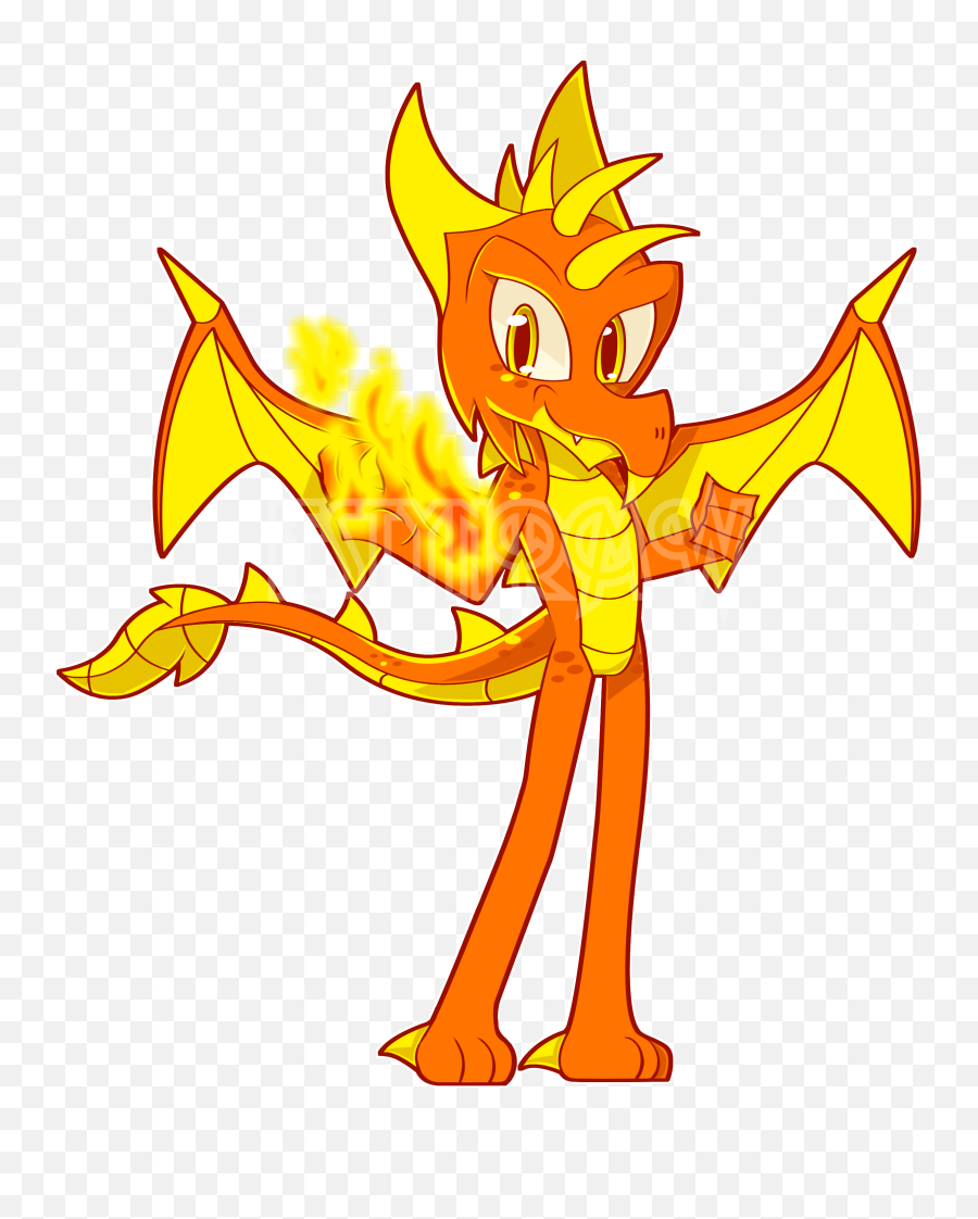 Flame The Fire Dragon By Iestynrmw On Newgrounds - Fictional Character Emoji,Fire Dragon Png