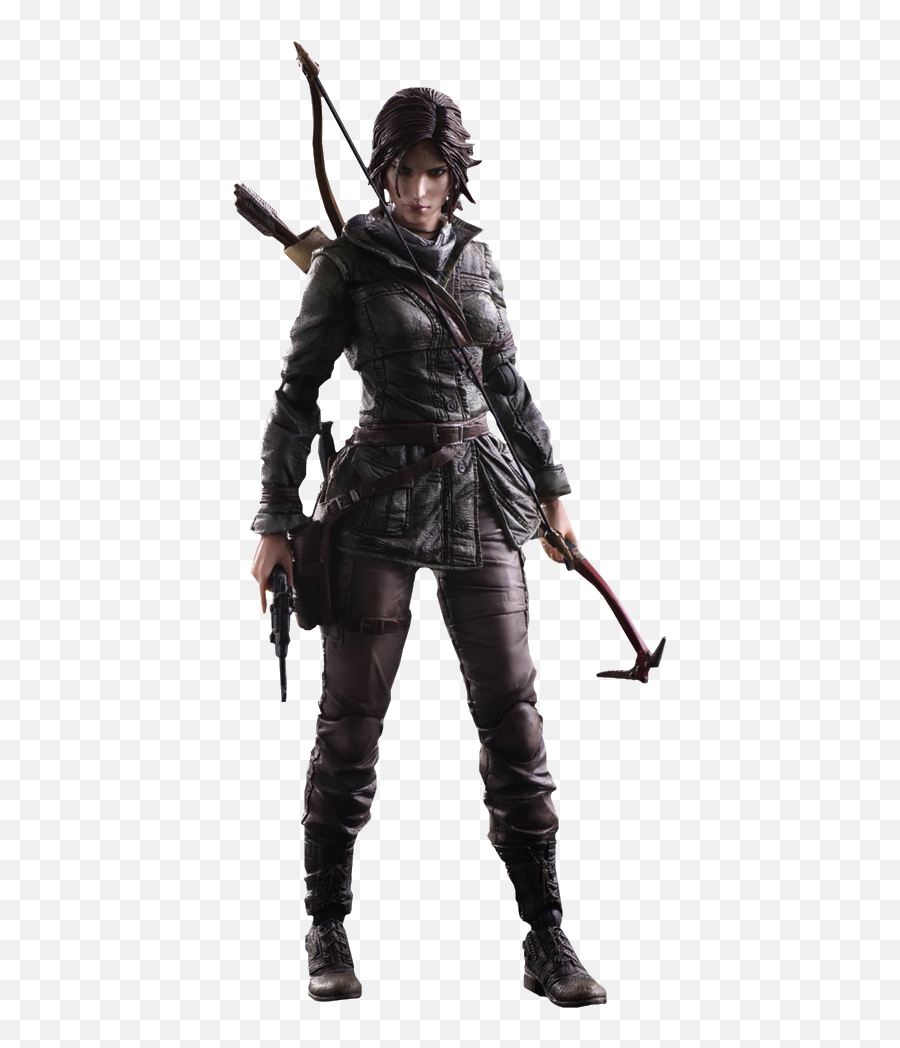 Tomb Raider Lara Croft Collectible Figure By Square Enix - New Tomb Raider Action Figure Emoji,Tomb Raider Logo Png