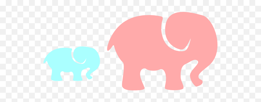 Grey Elephant Mom U0026 Babypink And Blue 2 Clip Art At Clker Emoji,Mommy Clipart