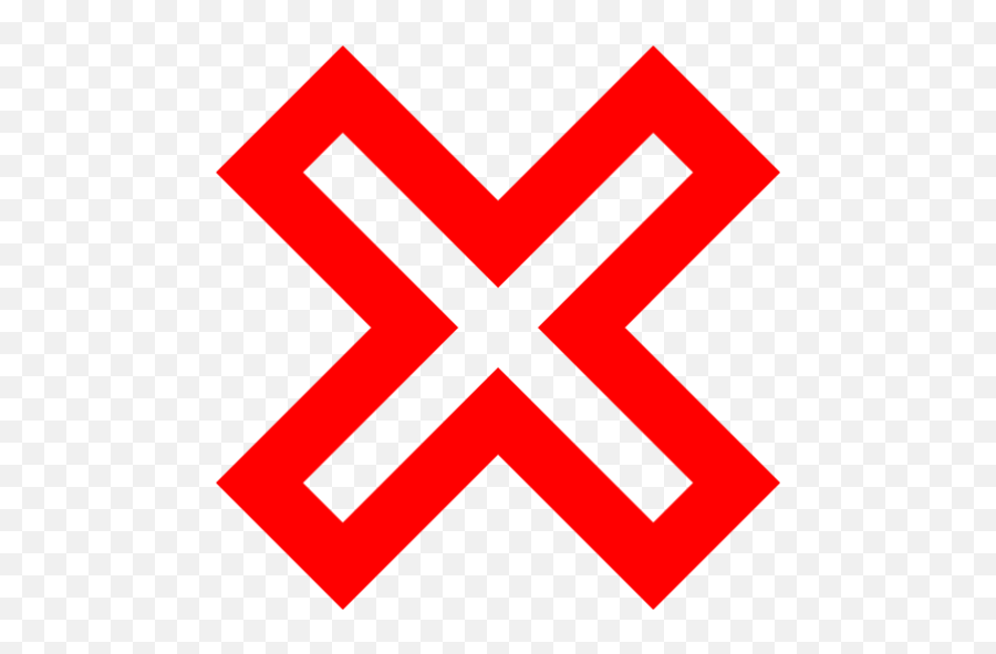Red X Mark 2 Icon - Transparent Background X Gif Emoji,Red X Transparent