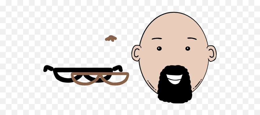 Beard Clipart Face Cartoon - Bald Guy With Beard Cartoon Bald Guy Head Cartoon Emoji,Beard Clipart