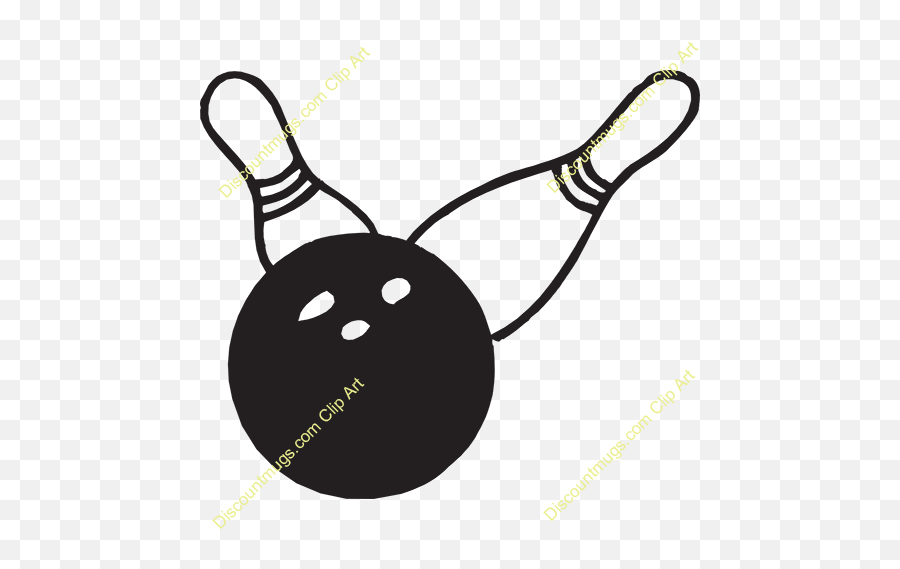 Clipart 10541 Bowling Ball With Two Pins Bowling Ball With Emoji,Bowling Clipart Black And White