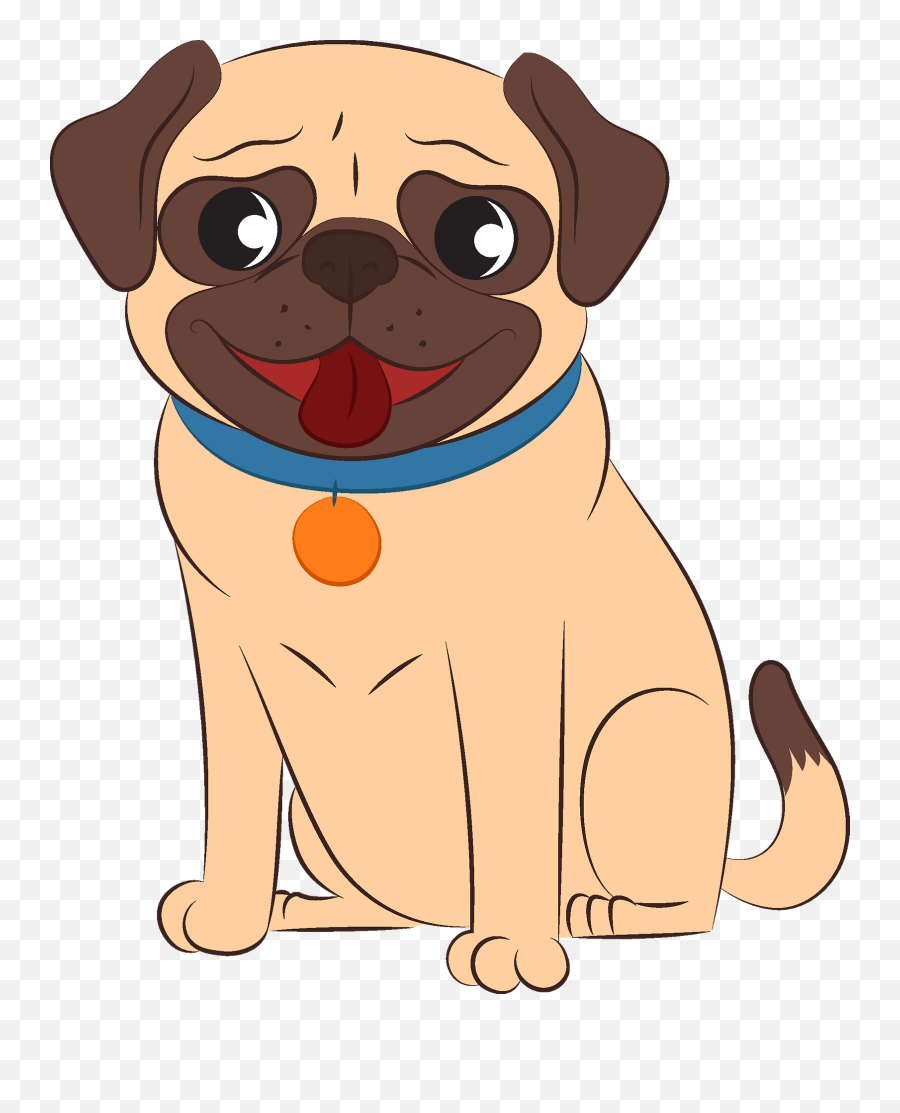 Pug Clipart - Pug Clipart Emoji,Pug Clipart