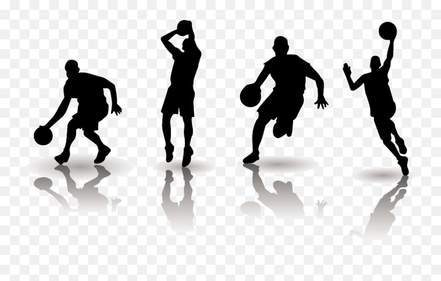 Basketball Players Silhouette Image Png - Basketball Player Silhouette Jordan Emoji,Basketball Player Clipart