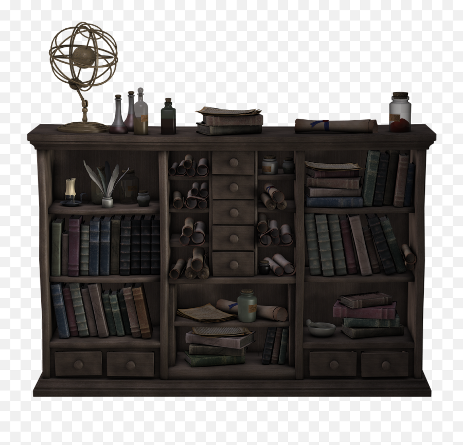 Transparent Background Bookcase Png Beautiful Bookshelf With - Bookshelf Tree Png Transparent Emoji,Transparent Bookshelf