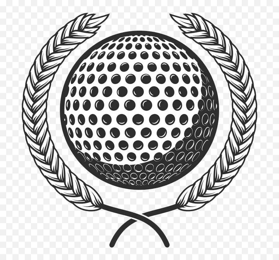 Golf Ball With Laurel Wreath Design Png - Kinder Scout Emoji,Laurel Wreath Png