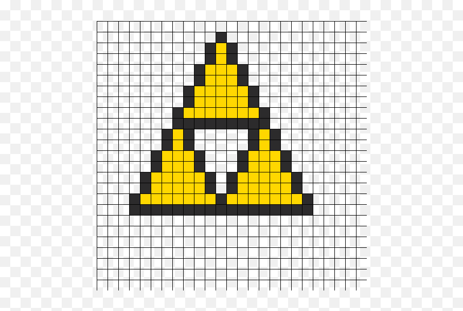 Download Triforce Zelda Perler Bead - Easy Triforce Pixel Art Emoji,Triforce Logo
