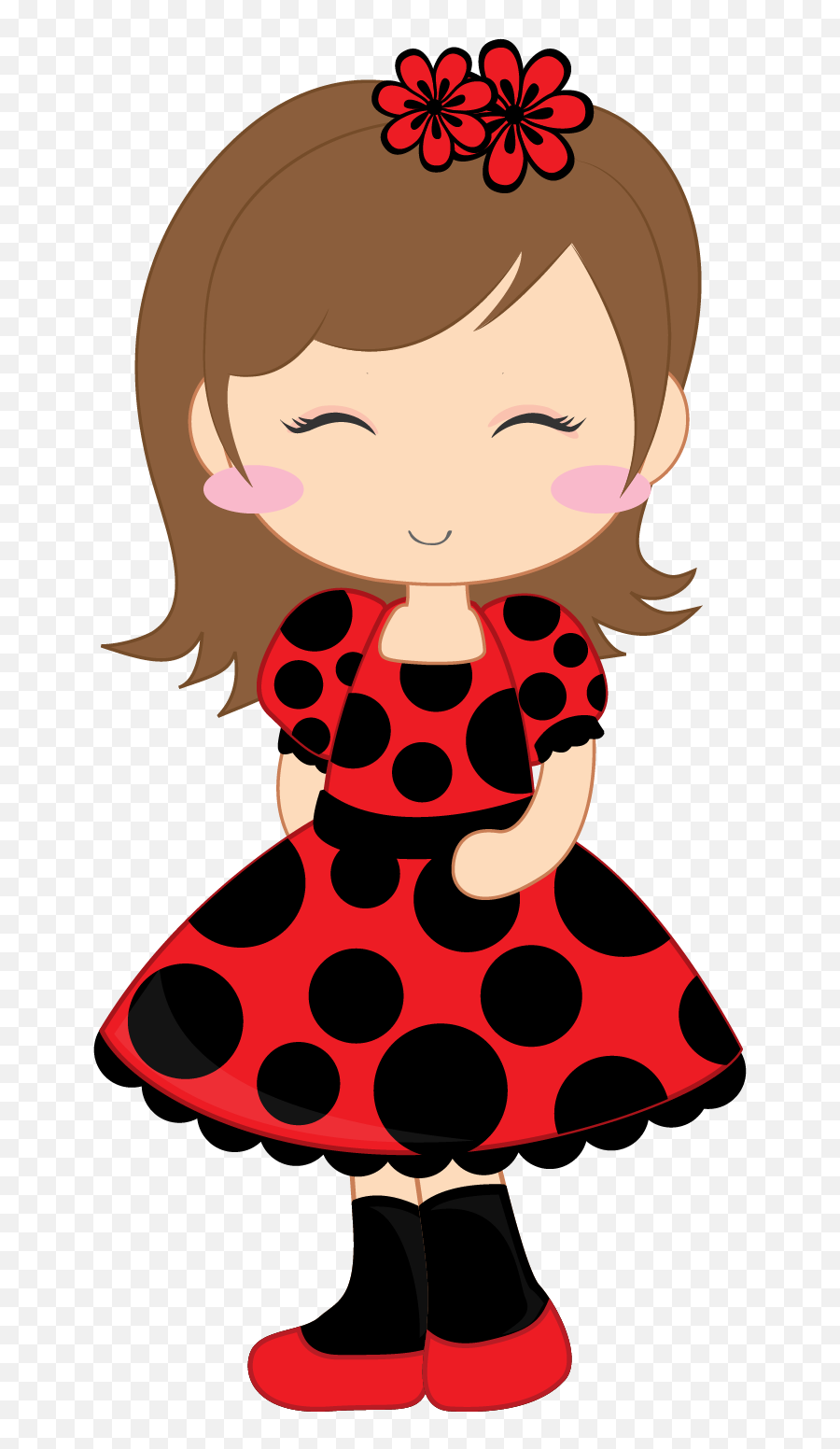 Girl And Ladybugs Clip Art Oh My Fiesta For Ladies - Imagen De Una Niña Bonita Caricatura Emoji,Bachelorette Clipart