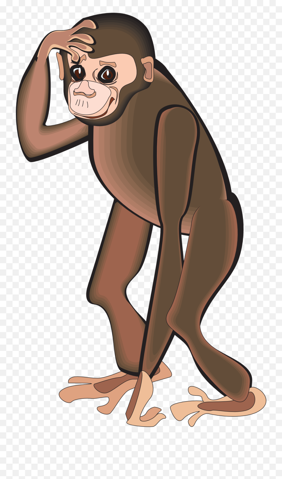 Standing Chimpanzee Free Image Emoji,Chimp Png