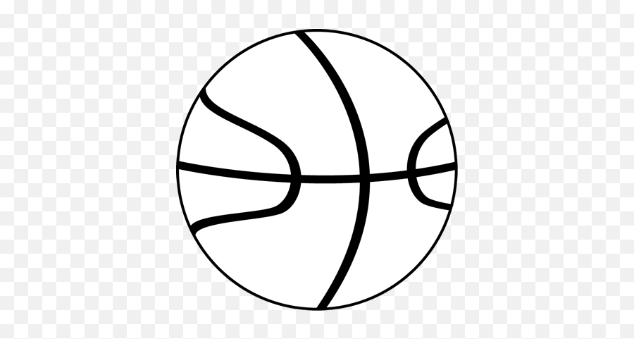 White Basketball Ball Clip Art - White Basketball Ball Png Emoji,Basketball Clipart Black And White