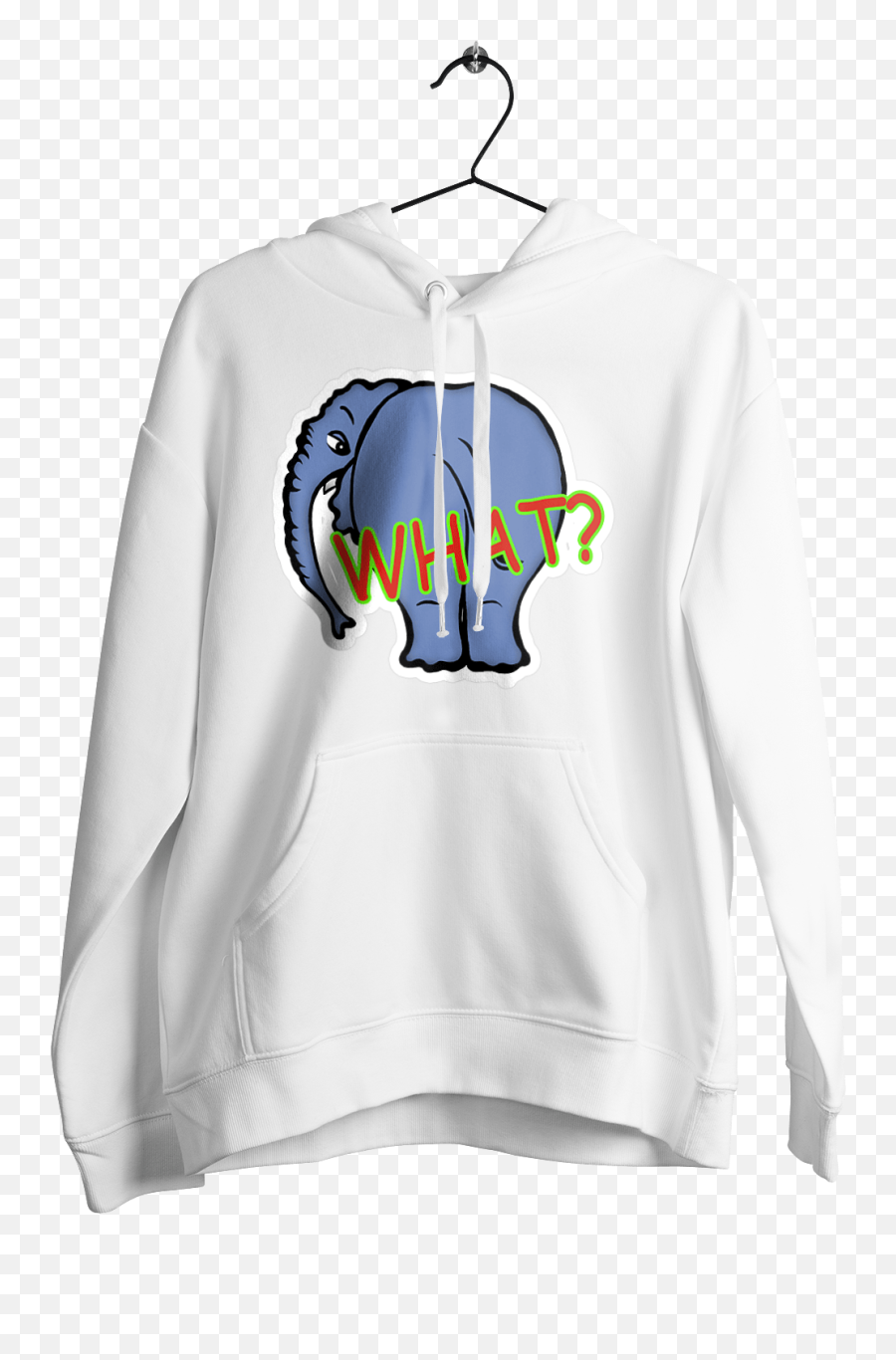 Womenu0027s Hoodie With Print Elephant What - Customprintmarket Emoji,Shirt With Elephant Logo