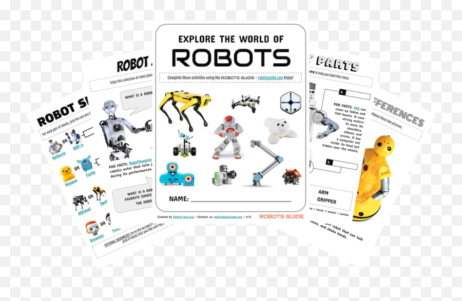 Free Activity Sheets - Robots Your Guide To The World Of Emoji,Robots Png