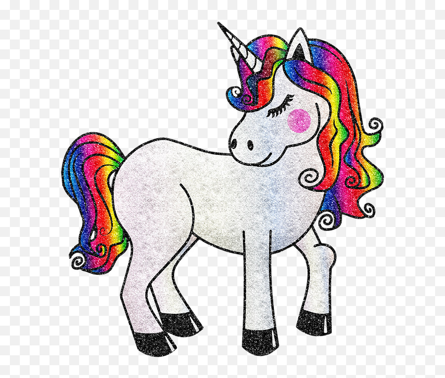 Free Photo Glitter Colorful Rainbow Unicorn Fantasy Horse Emoji,Rainbow Unicorn Clipart