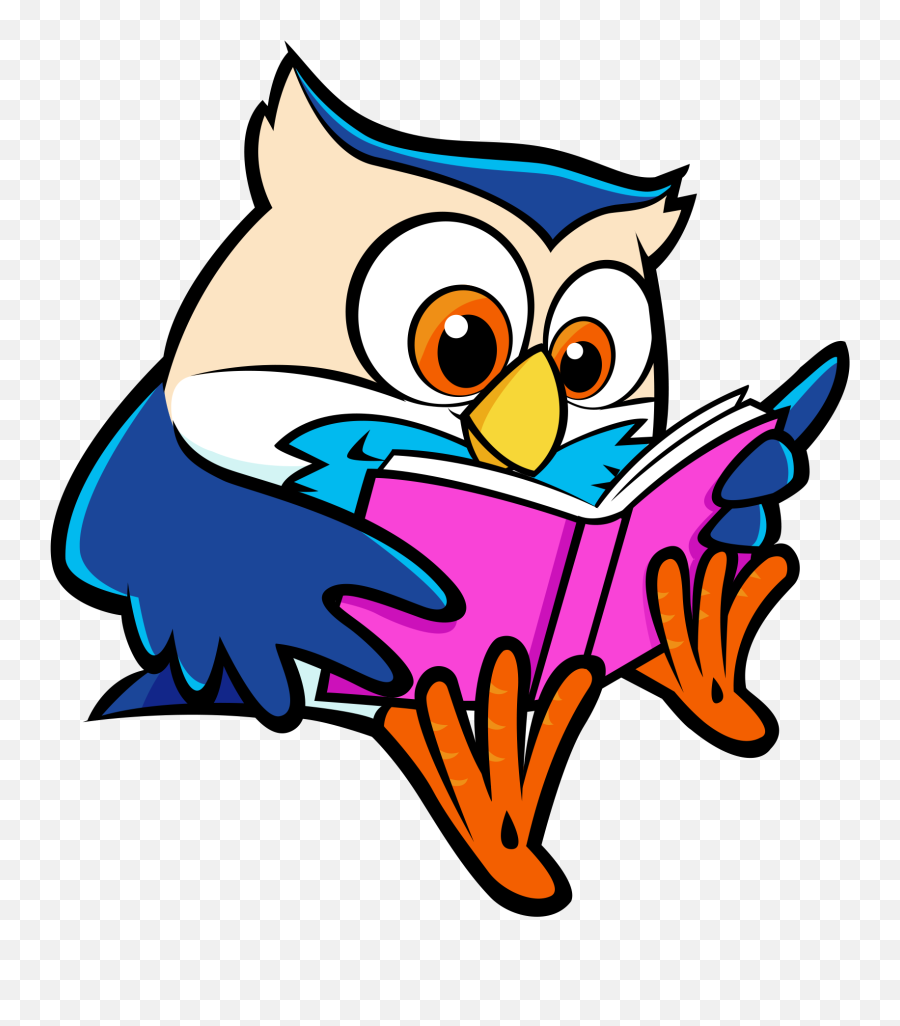 Clip Art Download Homework Owl On - Owl Reading Clipart Emoji,Reading Clipart