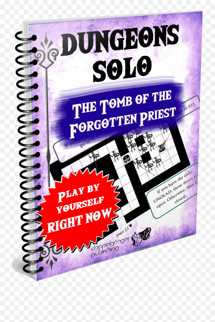 Dungeons Solo 3 - The Tomb Of The Forgotten Priest Doppelgänger Publishing Dungeons Solo Drivethrurpgcom Emoji,Dungeons & Dragons Logo