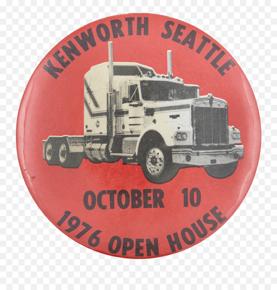 Kenworth Seattle 1976 Open House Busy Beaver Button Museum - Commercial Vehicle Emoji,Kenworth Logo