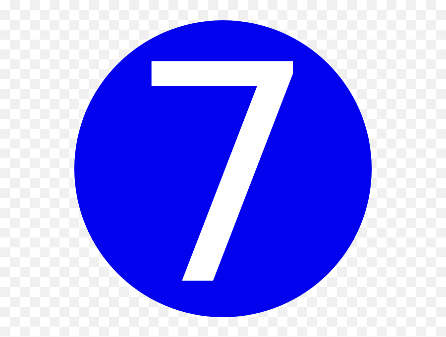 Number 7 Cliparts - Number 7 Clipart Emoji,Blue Clipart