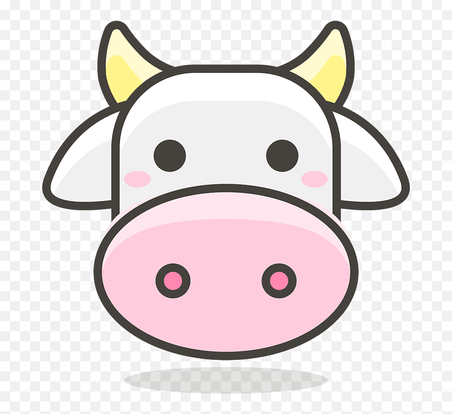 Cow Face Emoji Clipart - Icono De Vaca Png,Cow Face Clipart