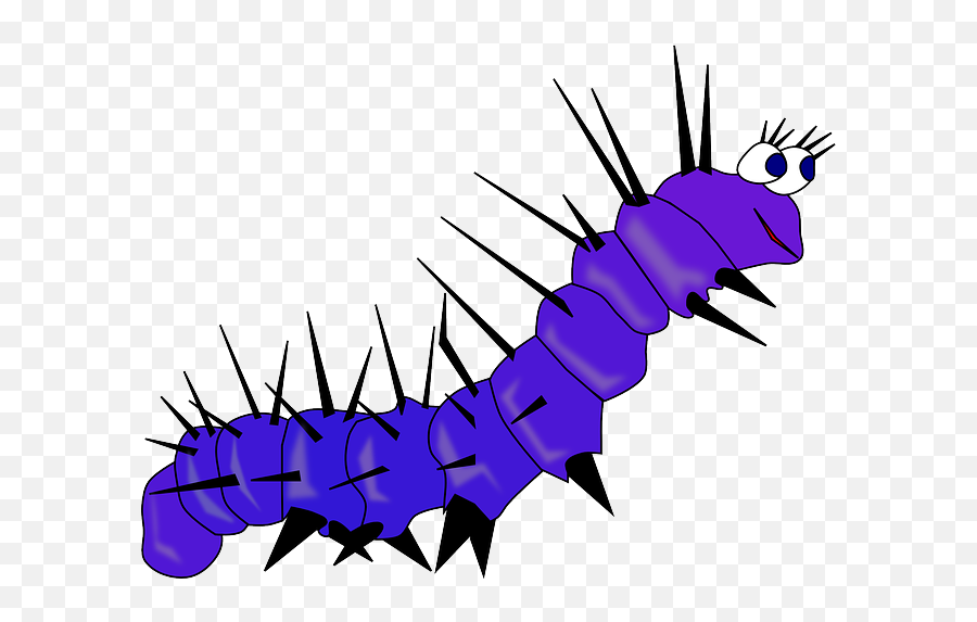 Bugs Clipart Worm - Purple Caterpillar Clipart Transparent Gusanos Clipart Emoji,Bugs Clipart