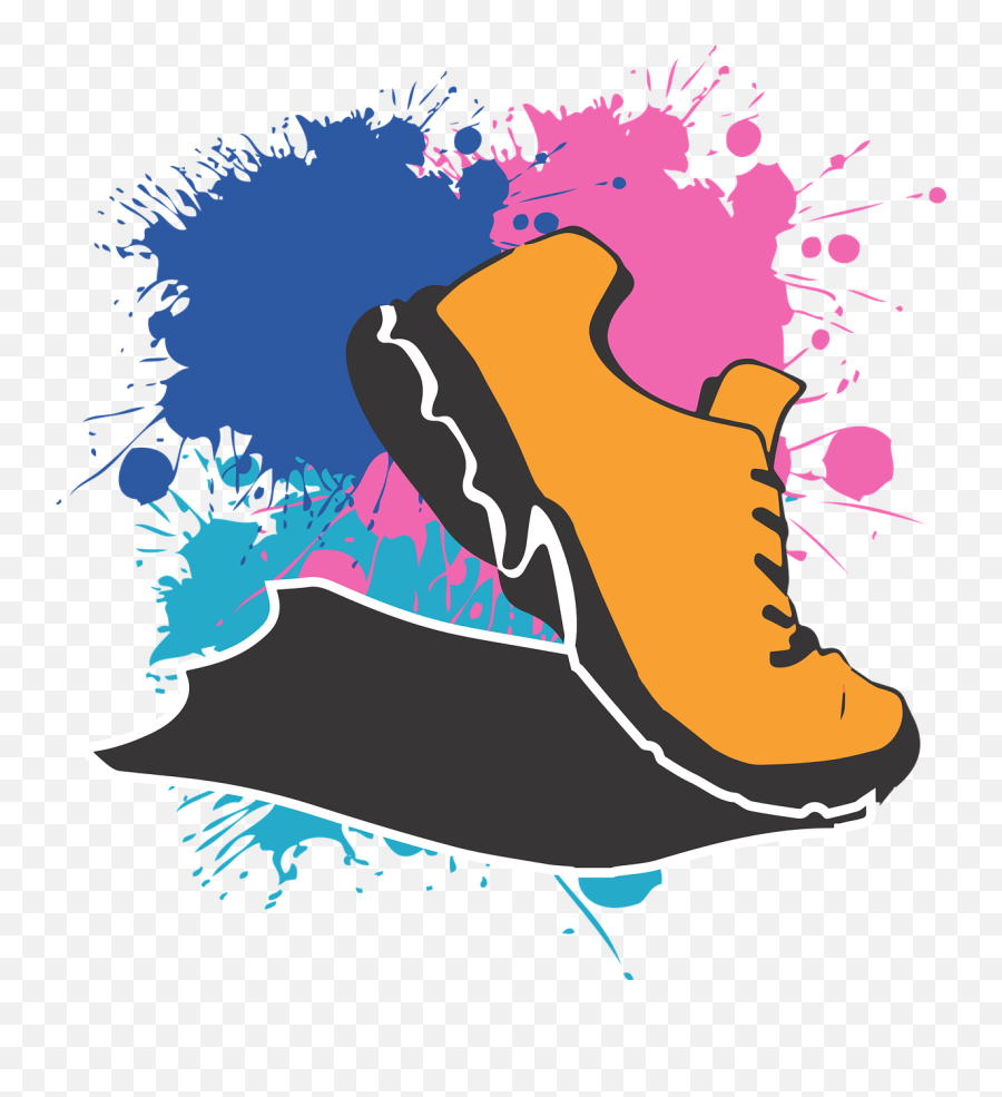 Running Shoes Images - Run Fun Poster Design Transparent Illustration Running Shoe Cartoon Emoji,Sneaker Clipart